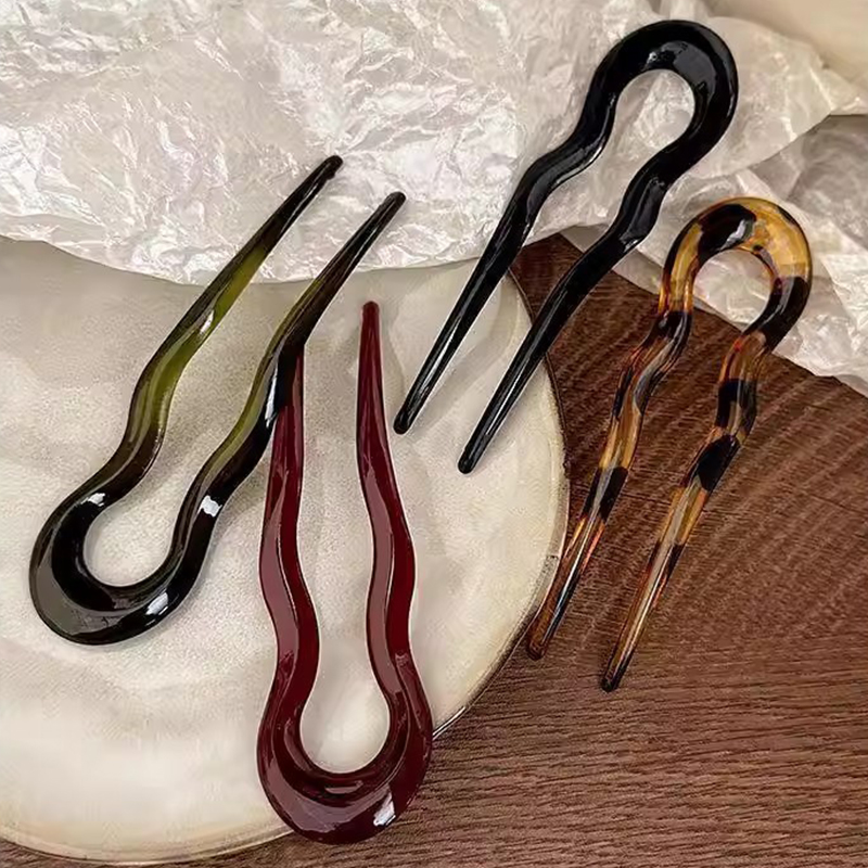 Elegant Acrylic U-shaped Hairp - đánh giá và giá Tech Accessories For Women
