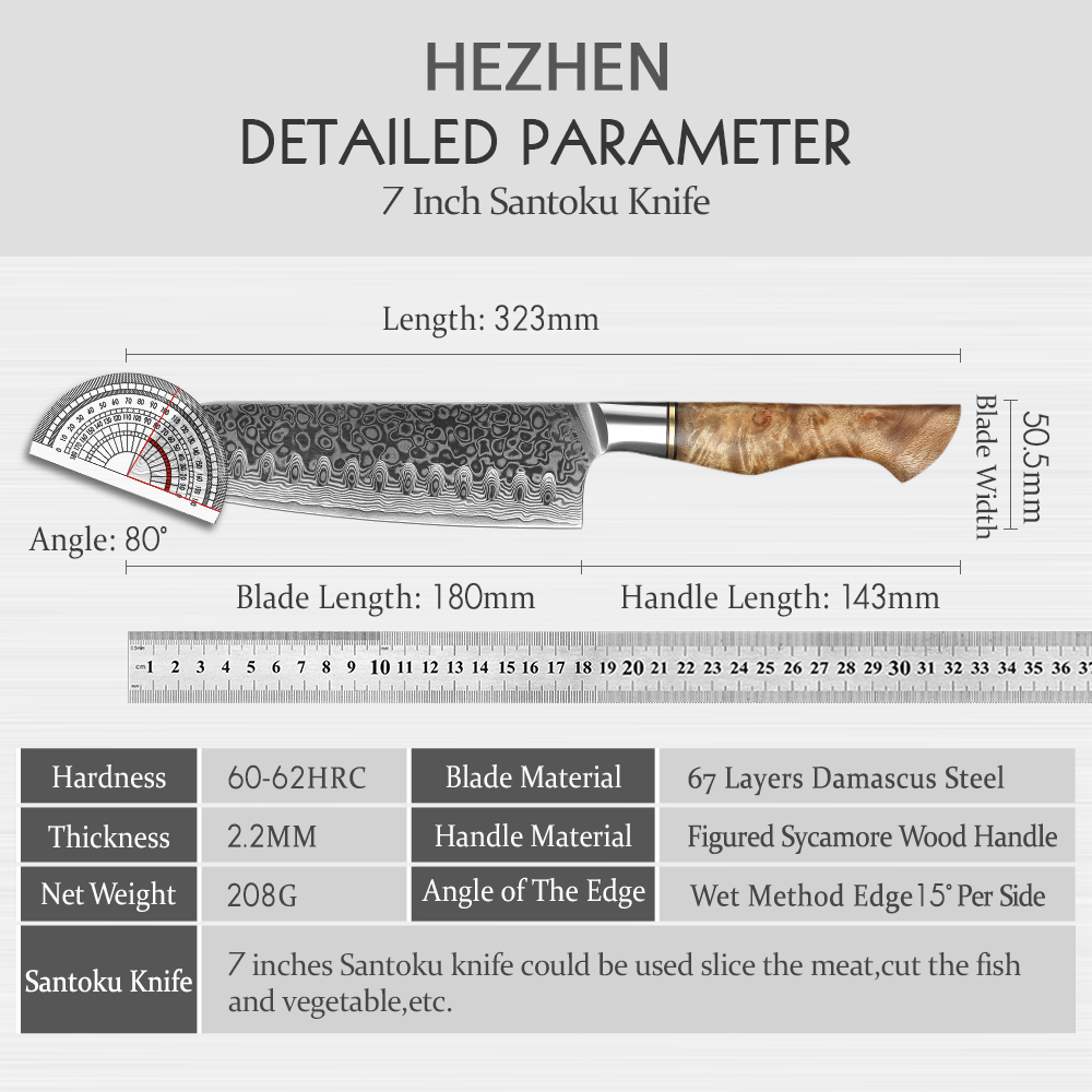 HEZHEN 10 Inch Dao Khắc Thật 6 - đánh giá và giá High Tech Kitchen Accessories